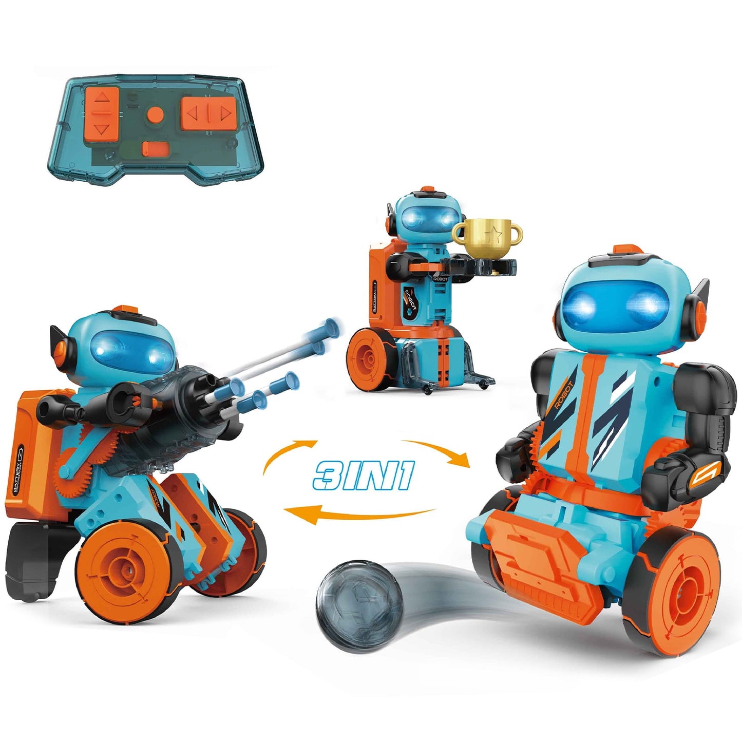 3 in 1 Robot Kit - STEM Science Toys for Kids 8-12 Years - 220 Pcs Building Blocks - Educational Robotics Set for Boys and Girls - Great Gift Idea